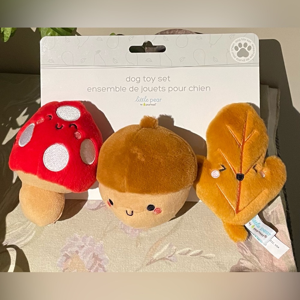 Dog Toy Trio 🍄🌰🍂